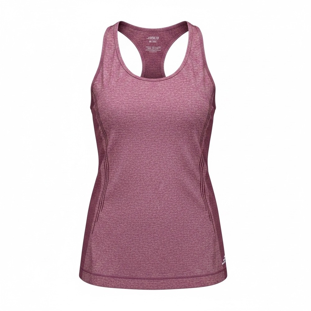 BCG Womens Racerback Activewear Tank Top Burgundy Heathered Size M SGBCWR1055